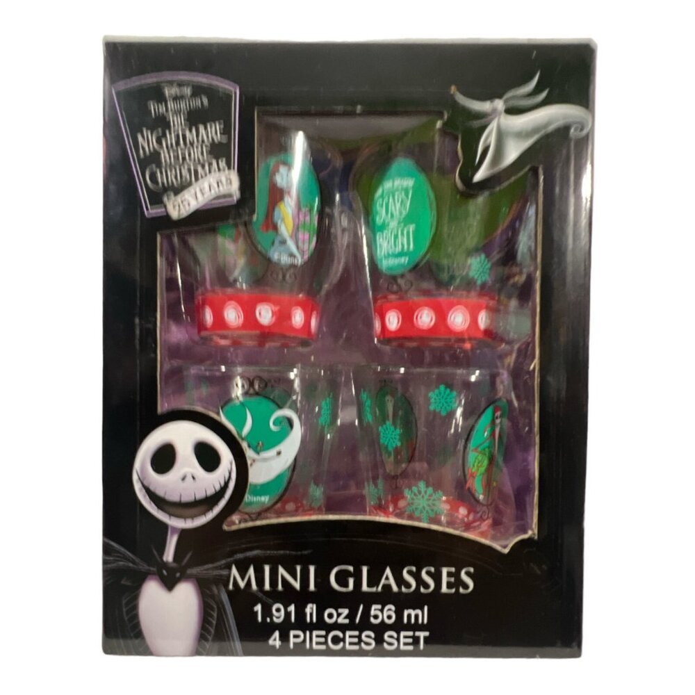 Mini Shot Glasses THE‎ NIGHTMARE BEFORE CHRISTMAS NEW Disney Jack Skellington